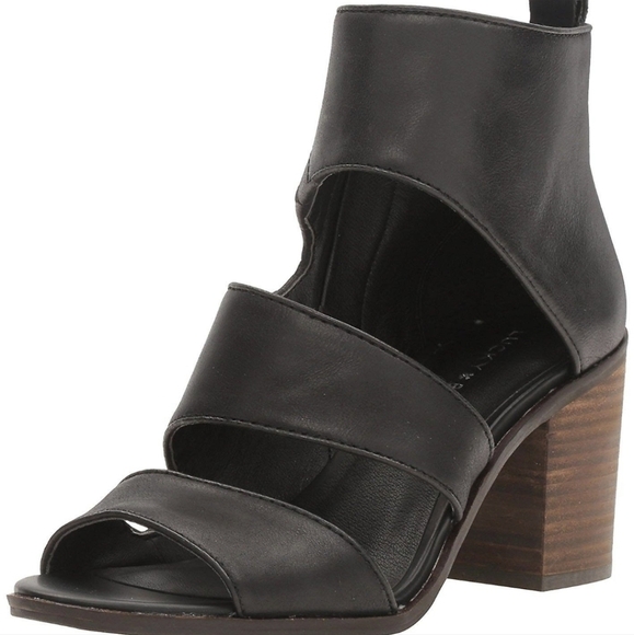 Lucky Brand Womens Kabott Gladiator Ankle Block Leather Booties shoes sz 8.5M - Picture 1 of 12